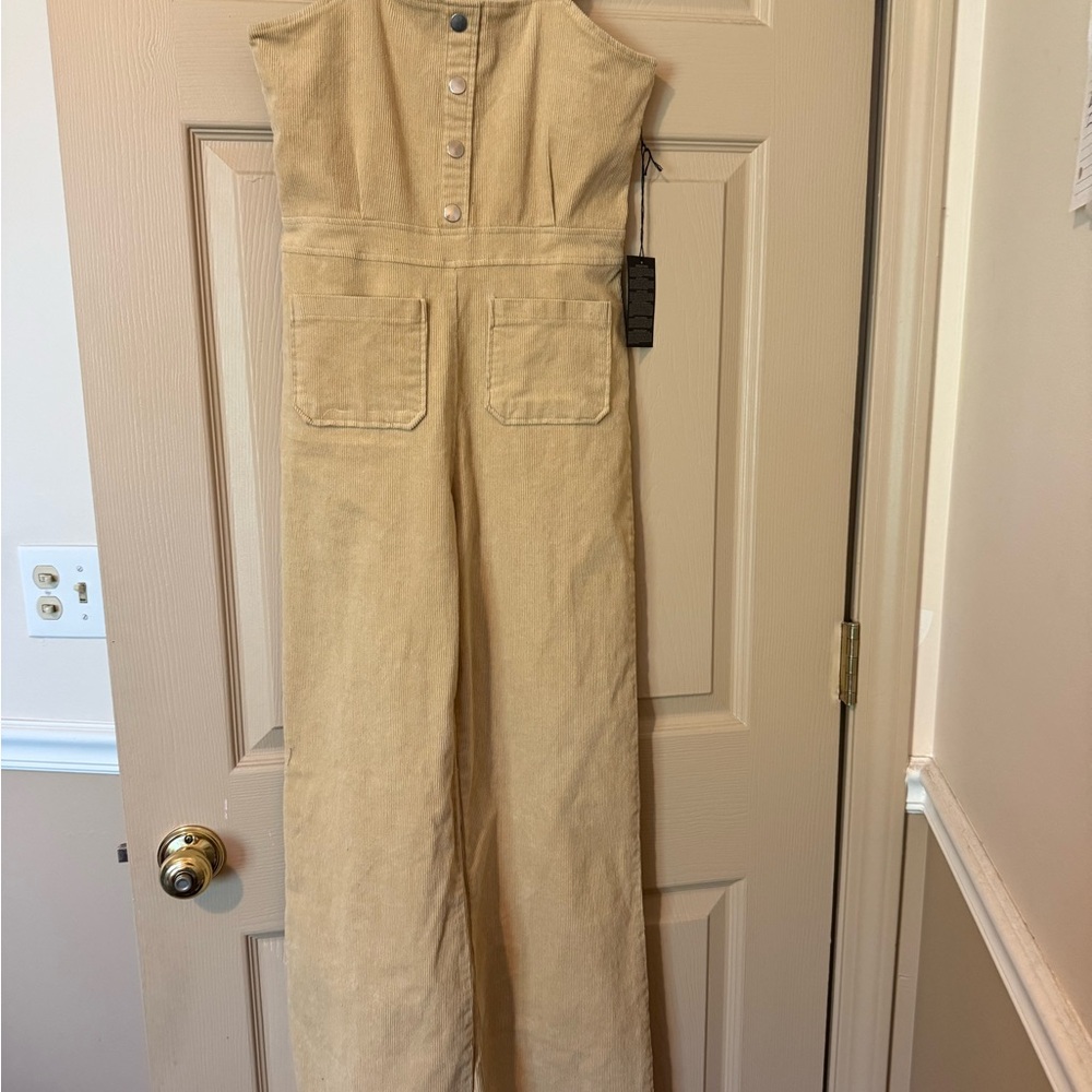 Forever 21 Khaki Corduroy Jumpsuit